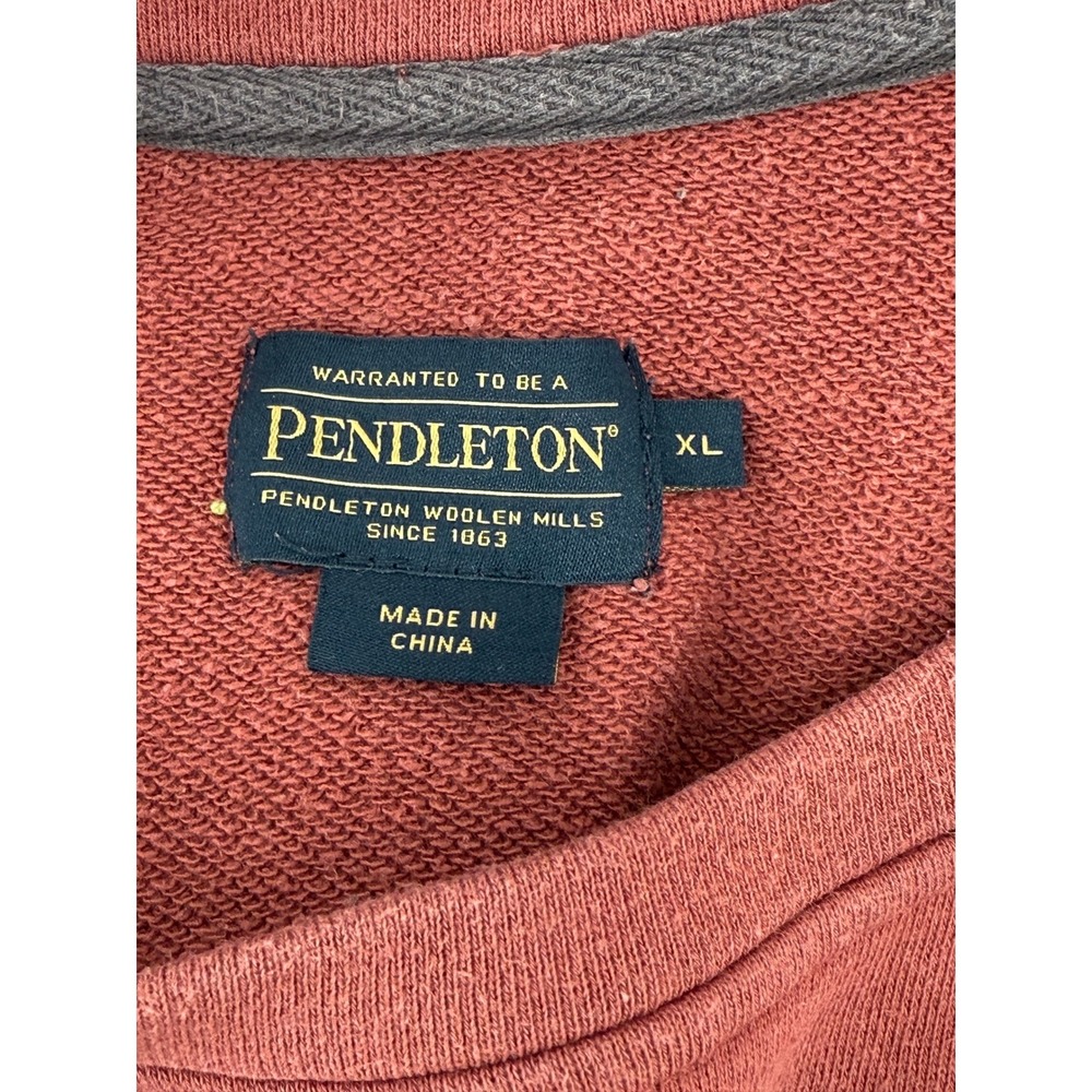 Pendleton‎ Surf Graphic Sweatshirt Brick Red Crewneck Pullover Men's XL - Picture 3 of 6